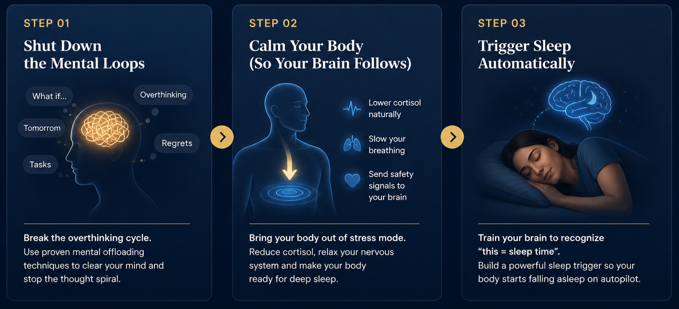 Sleep steps illustration